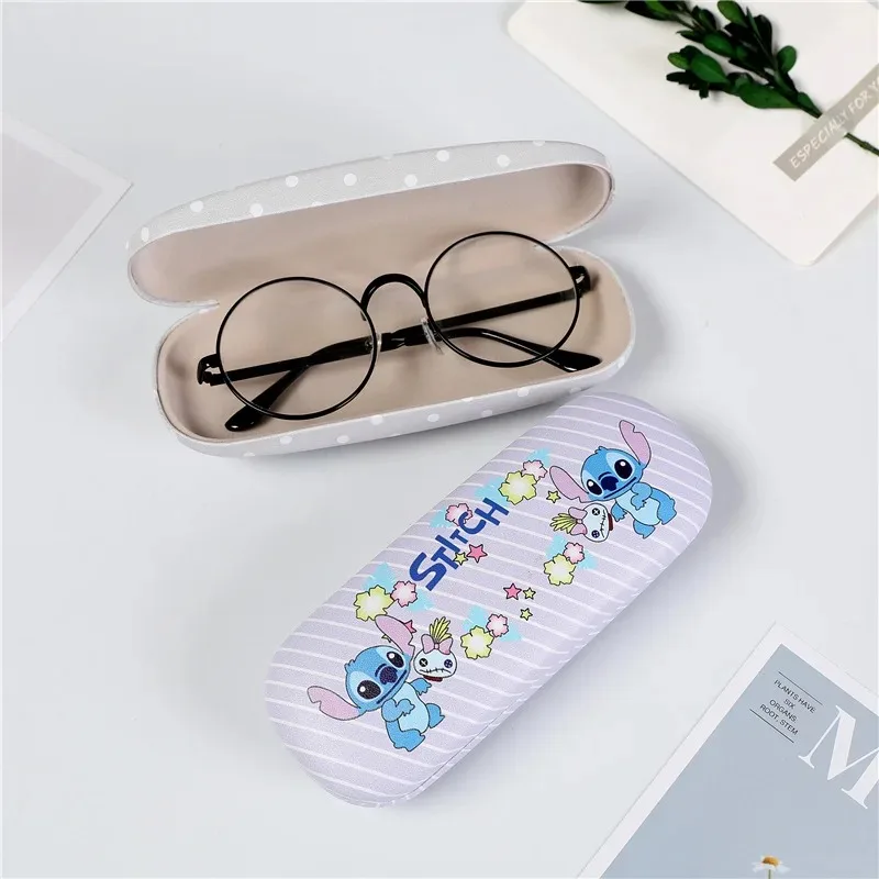 Disney Cartoon Lilo & Stitch Glasses Case Anime Series Cute Pattern Hard Shell Protective Case Glasses Box for Children Gifts