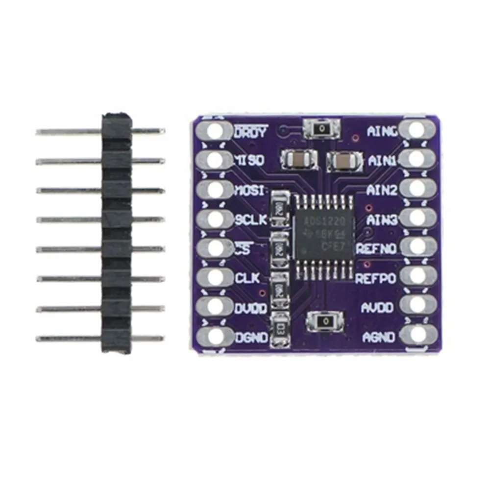 

CJMCU-1220 ADS1220 ADC 24 Bit A/D Converter Module I2C Low Power 24 Bit Analog-to-Digital Converter Sensor Module SPI 3V-5V