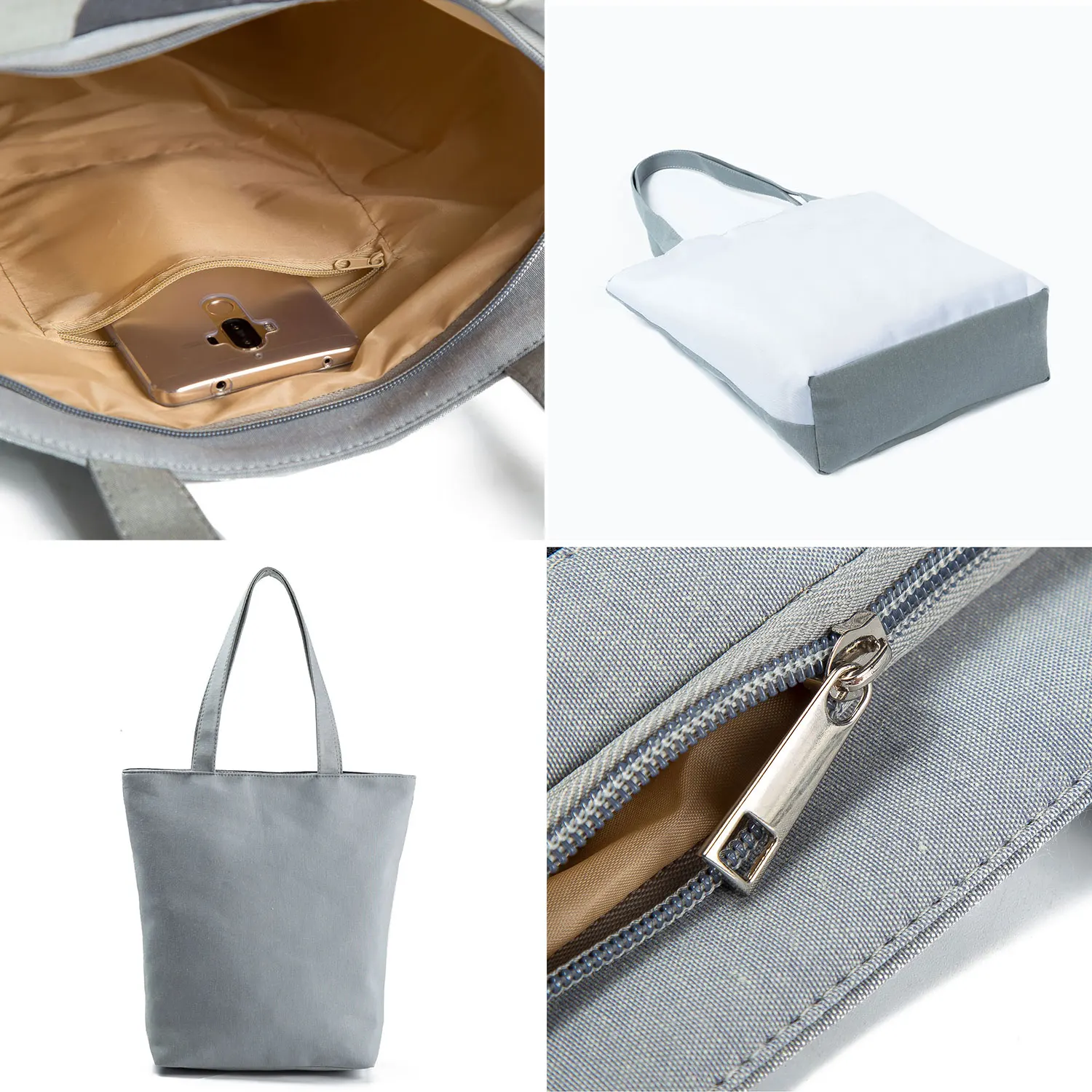 Cute Siberian Husky Print Handbags High Capacity Casual Women Totes Dog Animal Shopping Bags Foldable Portable Travel Beach Bags 4