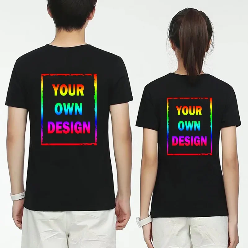 Free printed pure cotton 150gsm T-shirt custom design logo top T-shirt for men DIY logo team advertising commemorative shirt