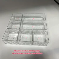Stackable and adjustable multi drawer storage box set, perfect for storing cosmetics, office supplies, and desktop essentials. I 6