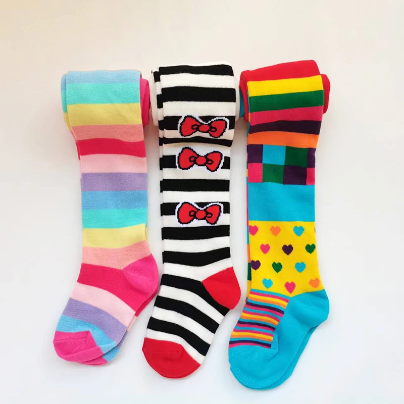 3PCS Girls Plaid Tights Kids Stockings Spring Autumn Christmas Baby Girl Floral Clothes Striped Tights for Girls Pantyhose kids pantyhose ballet tights