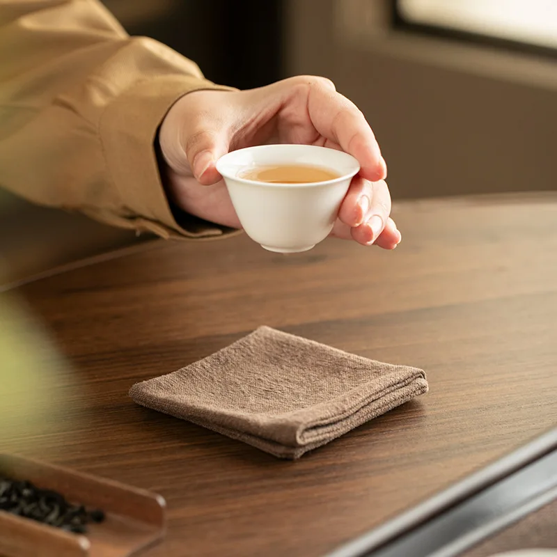 Zen ramie tea towel tea table absorbent towel tea table rag kung fu teapot mat coaster tea set accessories pot towel