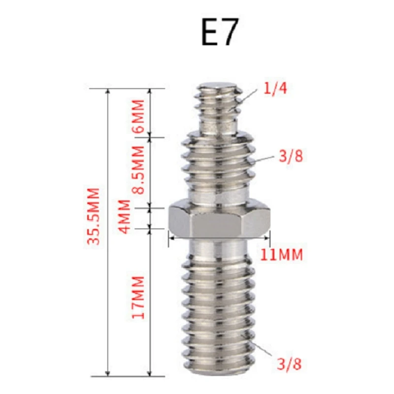 Camera Accessories Camera Screw Kit Tripod Adapter Converter Spigot Mount 1/4" to 3/8" Female to Male for Tripod Flash Stand Mic Rig Cage QXNF