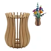 Vase, Wooden Puzzle Vase, Fake Bouquet Building Block Set Display Stand, Gift For Flower Lovers 3