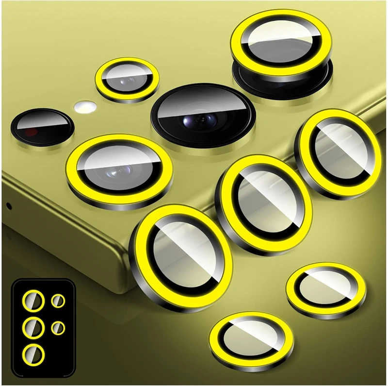 Luminous Metal Ring Glass Camera Lens Protector - Night Light Series