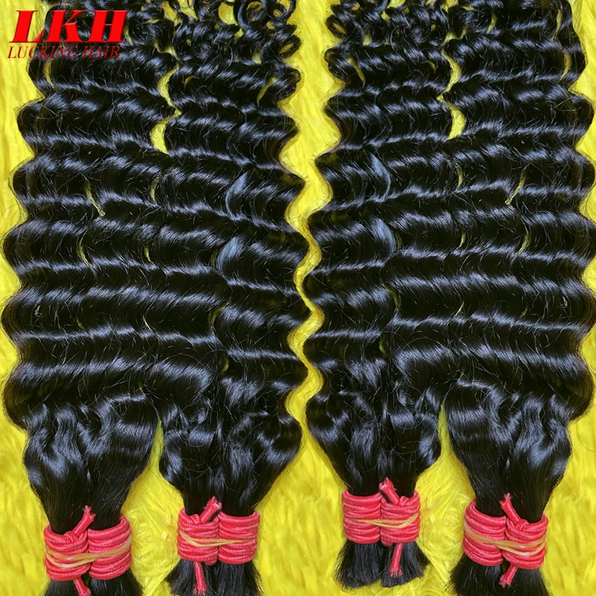 Virgin Remy Black Raw Indian Vietnamese Russian Human Hair Bundles for Braiding 100% Human Hair Bulk Extensions