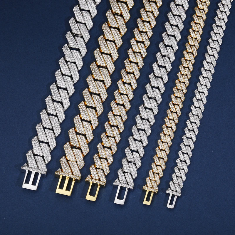 6mm 8mm Fashion Miami Cuban Chain Zircon Bracelet For Women Men