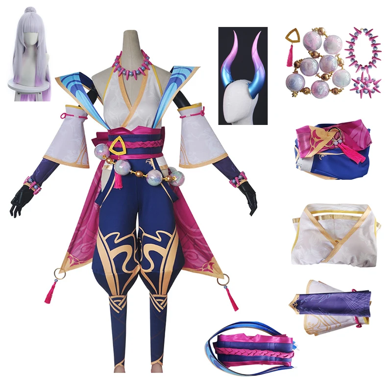 

Syndra Spirit Blossom Cosplay Costume Game LOL Syndra Spirit Blossom Dress Women Kimono Hanfu Full Set with Headwear