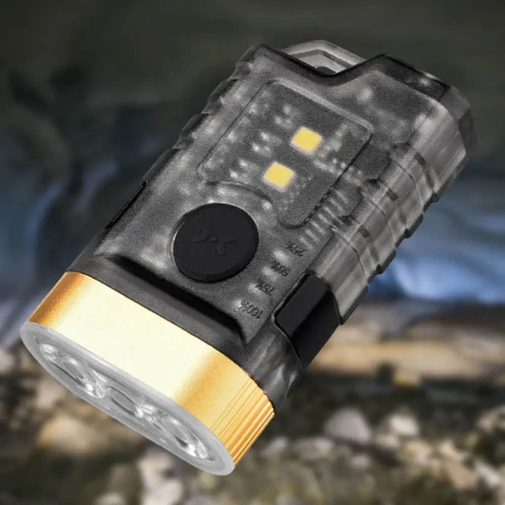 Mini LED Flashlight 9 Grear Dimming Portable Outdoor Tools IP65 Waterproof Pocket Flashlight Type C Charging for Hiking Fishing