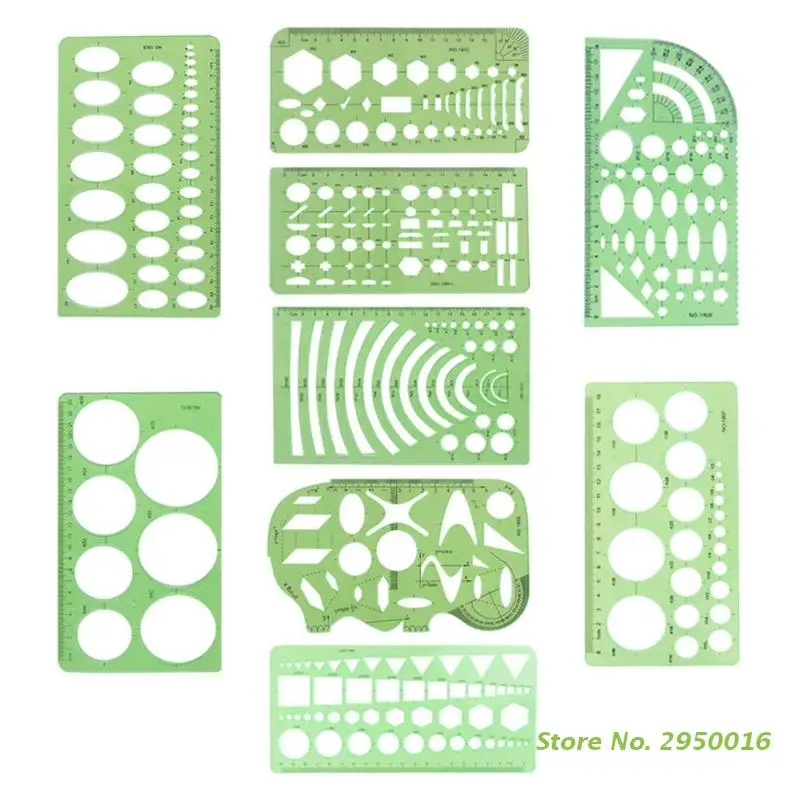 Architectural Templates Landscaping Architecture Drafting Ruler Shapes  Drawing Stencils For School Work Green Plastic - Rulers - AliExpress