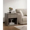 Night Stand Set of 1-2 Nightstands with Drawer Storage Fluted Bed Side Table End Table Large Modern 22.7" Wide Bedside Stand Mid 4
