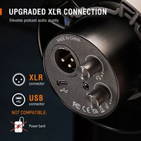 FIFINE Dynamic USB/XLR Microphone with Gain Knob/Touch-mute/Headphone Jack,Recording Mic for PC Sound Card Streaming-K688W White 3