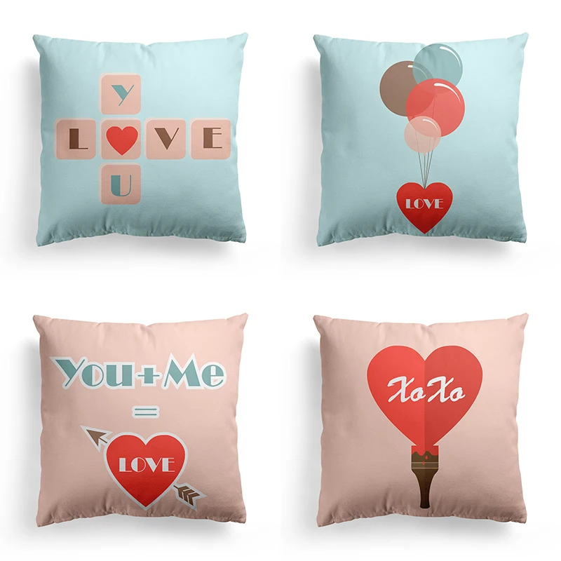 

Lovers Love Decoration Pillowcase Gifts Living Room Sofa Office Seat Cushion Cover Wedding Party Bedroom Home