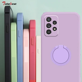 360 손가락 링 실리콘 케이스, 삼성 갤럭시 A13 A23 A33 A53 A73 A12 A22 A32 A42 A52 A72 A82 4G 5G 전화 브래킷 커버