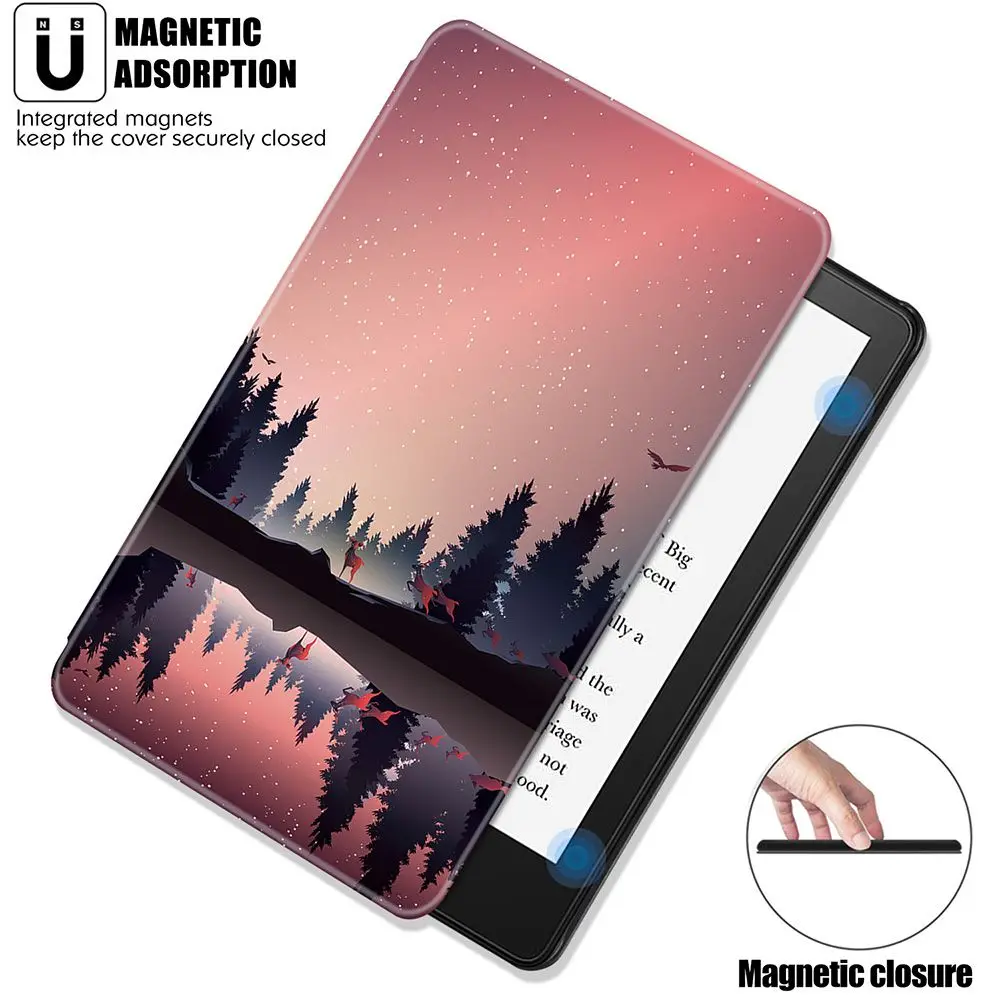New Protective Shell Auto Wake/Sleep PU Leather Folio Case Smart Cover 6.8 Inch For Kindle Paperwhite 5 11th Generation 2021