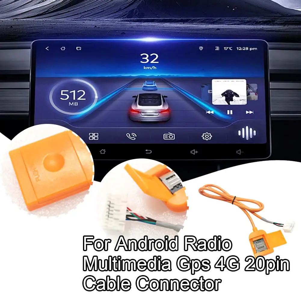 2PCS Sim Card Slot Adapter For Android Radio Multimedia Gps 4G 20pin Cable Connector Car Accsesories Wires Replancement Part car wire cable adapter,sim card slot adapter