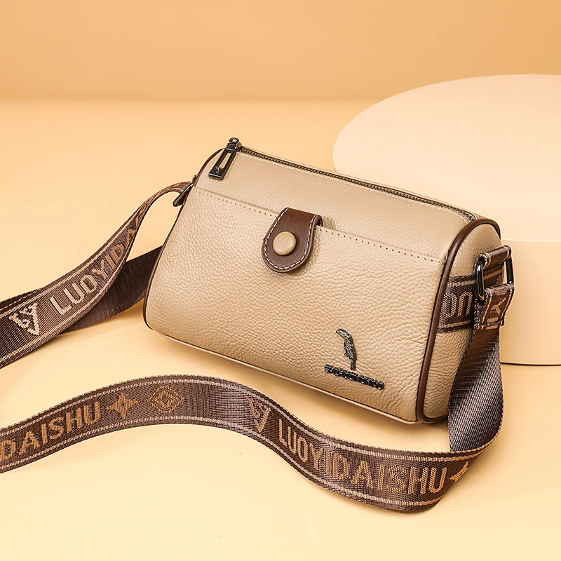 

Cowhide Women's Bag 2023 Summer New Leather Soft Leather Single Shoulder Bag Messenger Bag Luxury Multichamber Women's Bag