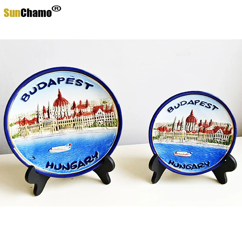 15cm Italian Sicilian Village Aegean Greek Creative Disk Background Decoration Display Hand-painted Ceramic Disctourist Souvenir 6