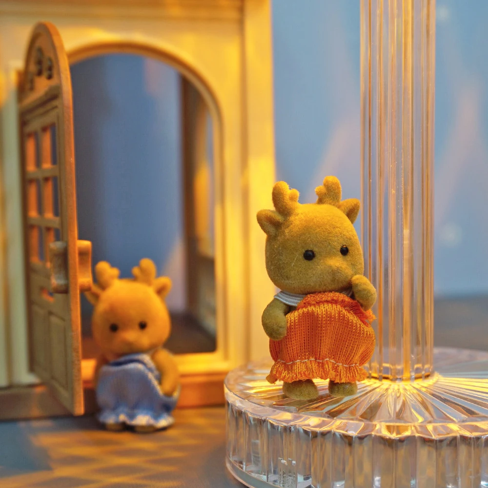 1:12 가구 시뮬레이션 숲 동물 아기 장난감, 새끼 사슴 코알라 가족 인형 집 캐릭터 컬렉션 장난감, 4.5CM 생일 세트 