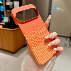 Premium Carbon Fiber Kevlar Magnetic Slim Phone Case with Magsafe Charging Compatibility - Google Pixel 8 Pro (Sunset Orange)