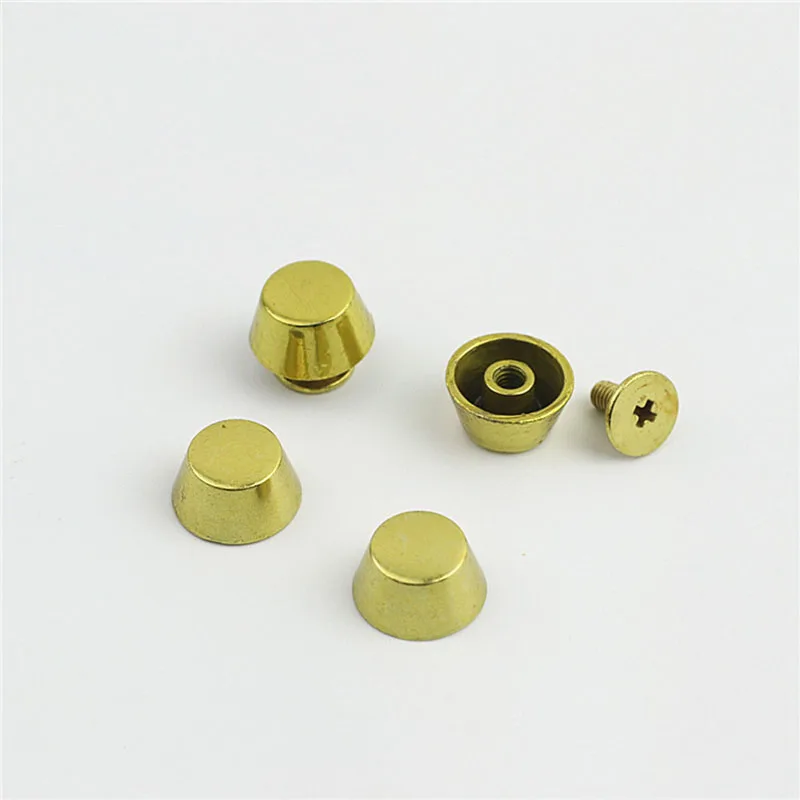 Rose Gold Metal Leather Bag Protective Studs and Rivets - 20 Set Collection