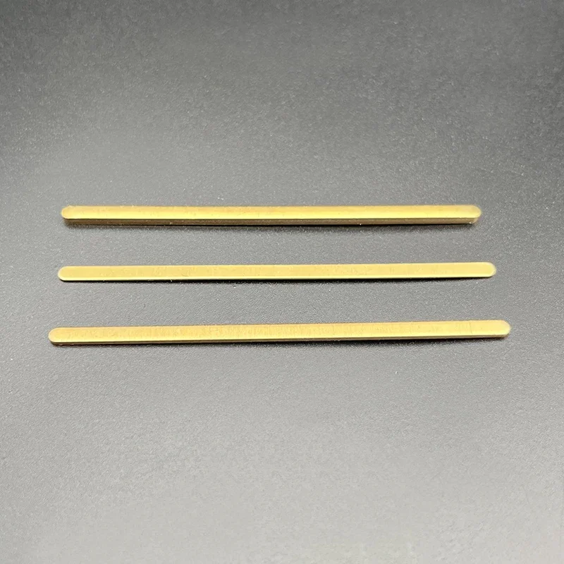 4Sets (12pcs) Saddle/Nut Height adjusting Shim Brass Durable Heightening Gasket 72x2.8mm 3pcs of 0.5/1.0/2.0mm Luthier Tool