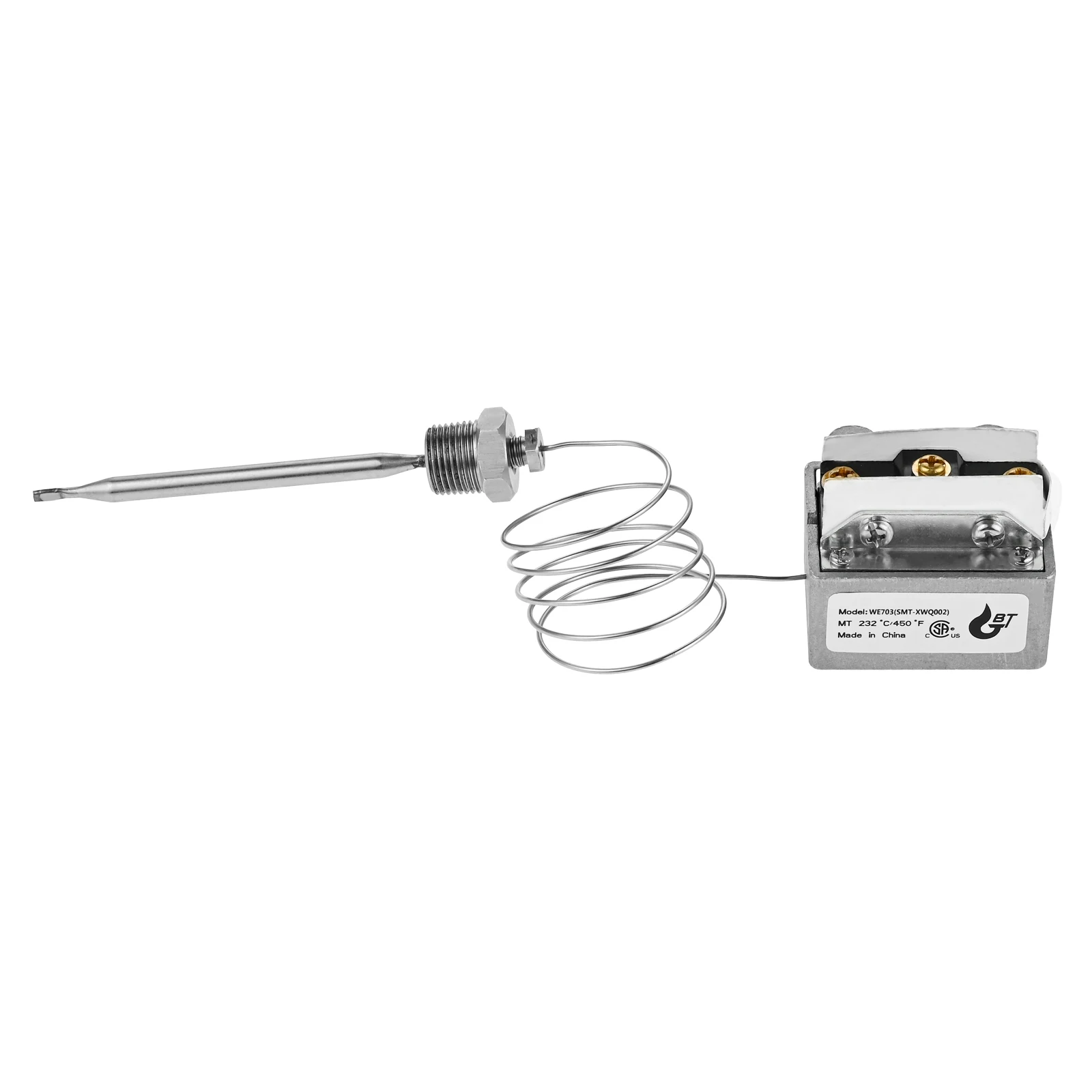 3/8" Thermostat High Limit Safety For Fryer Replacement for 1177 Gas Fryer High Limit Safety Cut Out Thermostat 232℃ /450℉