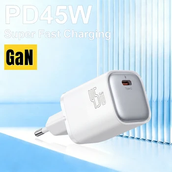 Caricabatterie GaN da 45W per iPhone 17 16 15 Pro Max, Caricatore Rapido per Samsung Galaxy, Caricatore USB C Portatile PD