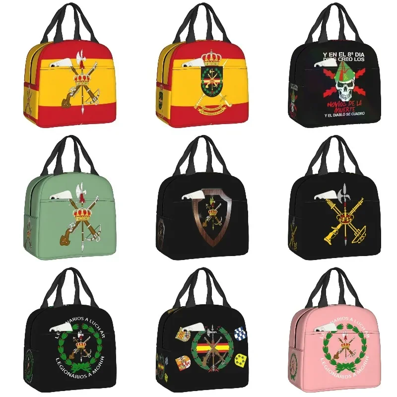 Spanish Legion Box Women Resuable Spain Military Cooler Thermal Food Insulated Lunch Bag Office Work Picnic Bags
