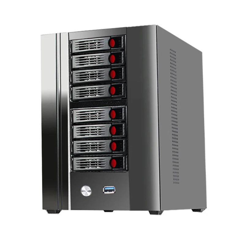 

Industrial server chassisas nas case storage server case 8 bays mini itx nas for enterprise Internet applications