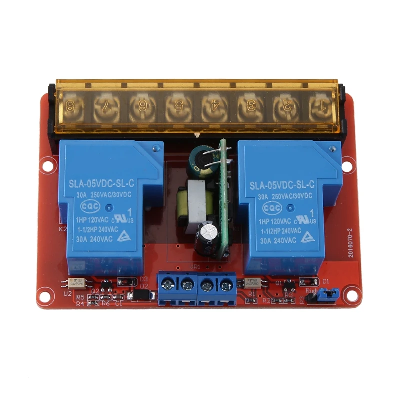 

1 Pcs 2 Channel Relay Module 30A High-Low Level Trigger Control Relay Module Relay Switch Board