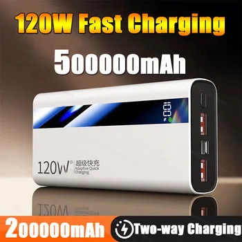Xiaomi 200000mAh Power Bank ad alta capacità 120W batteria di ricarica super veloce display digitale Powerbank portatile per iPhone Huawei