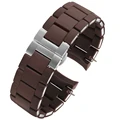 Brown silver buckle