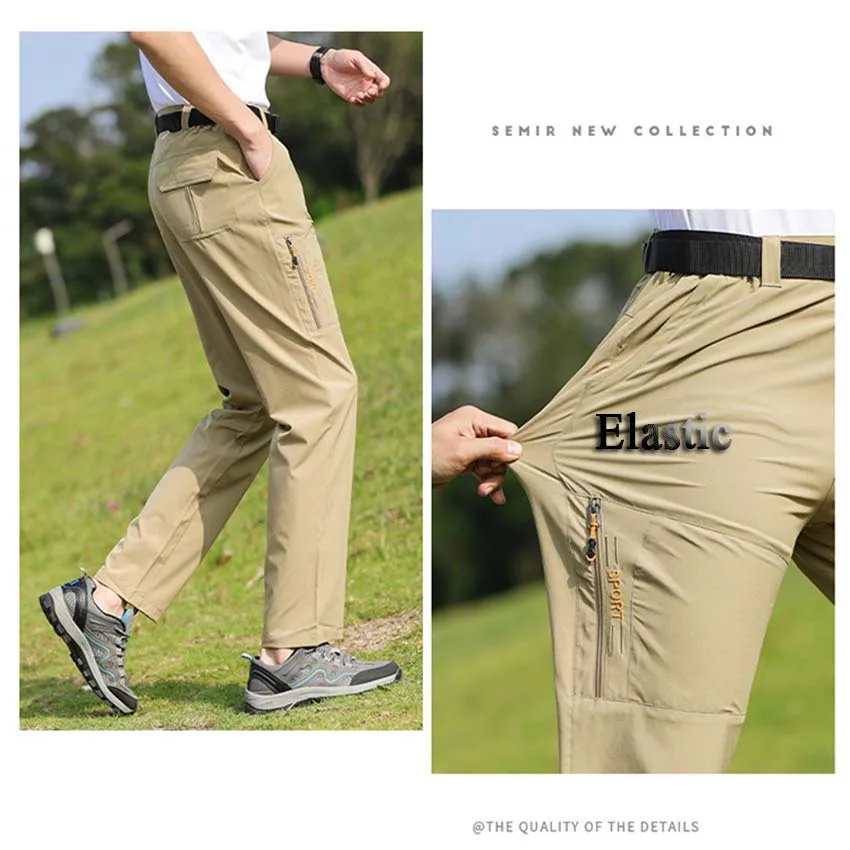Hiking Pants Summer Stretch Mens Windproof Outdoor Sport Quick Dry Breathable Climbing Trekking Camping Printing PN79