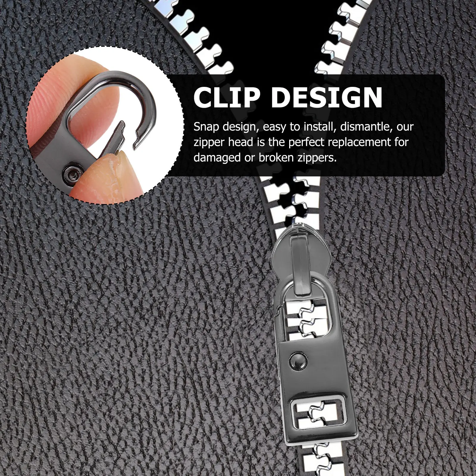 5Pcs 금속 지퍼 풀러 배낭, 여행 가방, 가방, 재킷, 스포츠웨어 DIY 수리를 위한 헤비 듀티 지퍼 헤드 액세서리