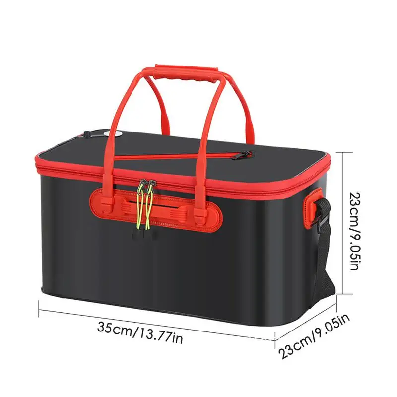 Fishing Bait Bucket Foldable Fish Bucket Outdoor Camping EVA Fishing Bag Multifunctional Fish Protection Bucket For Storing Live