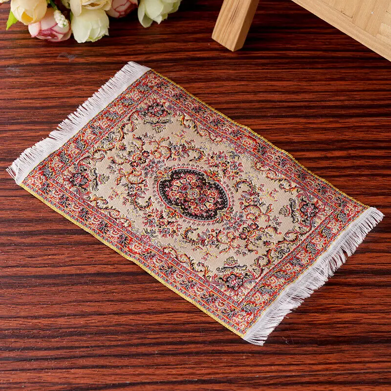 

1:12 Mini Dollhouse Carpet Toy Furniture Doll House Decor Cloth Thread Doll House Accessories