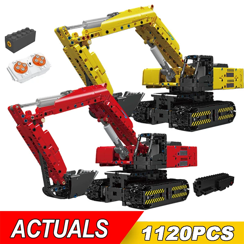 Mold King Technical Car Excavator App Telecomando Moter Power Mechanical Digger Truck Model Building Block Bricks Regali Per Bambini