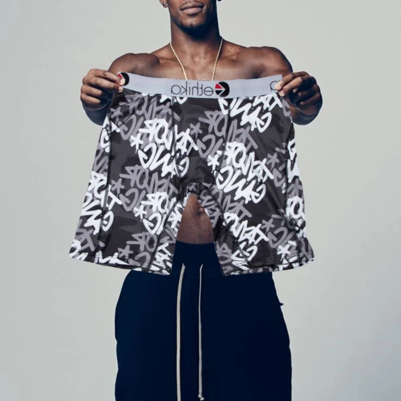 섹시한 남자 복서 팬티, 패션 프린트 복서 브리프, 플러스 사이즈 언더팬츠, 여름 통기성 남자 팬티, 복서 트렁크