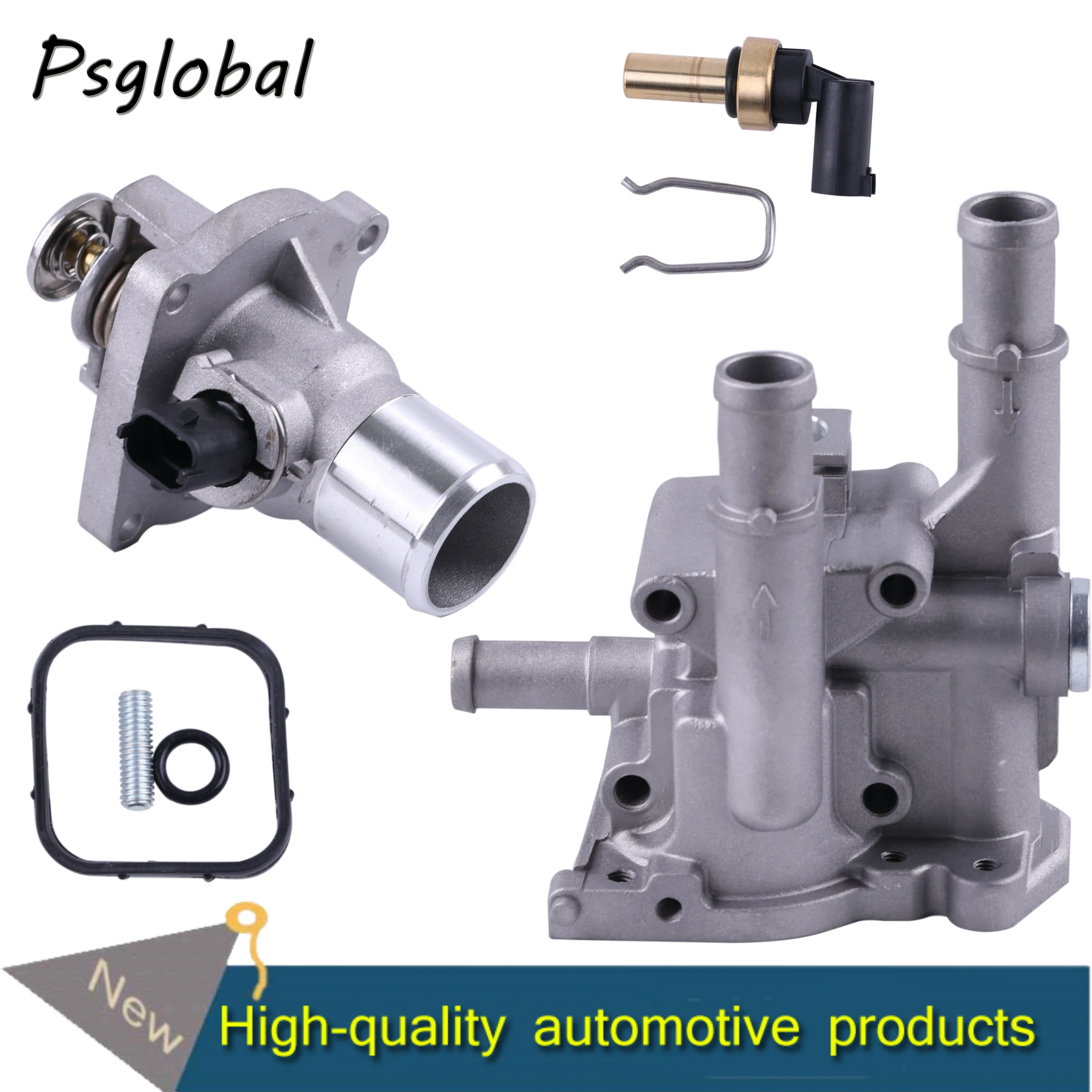 Engine Coolant Thermostat and Aluminum Housing for Opel Astra Zafira Signum Vectra for Chevrolet Aveo Cruze 96984103 96817255 engine coolant thermostat