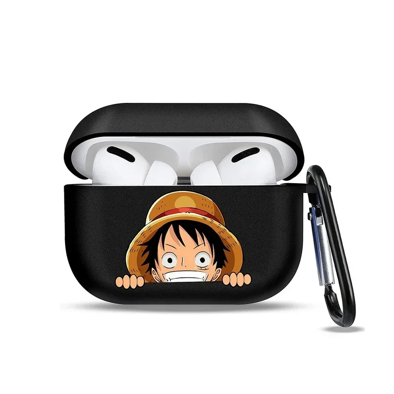 Cartoon Mug Cover One Piece Luffy Silicone Protective Case for AirPods 1 2 3 Pro Zoro Cartoon Print Wireless Bluetooth Earphone Cover for Apple