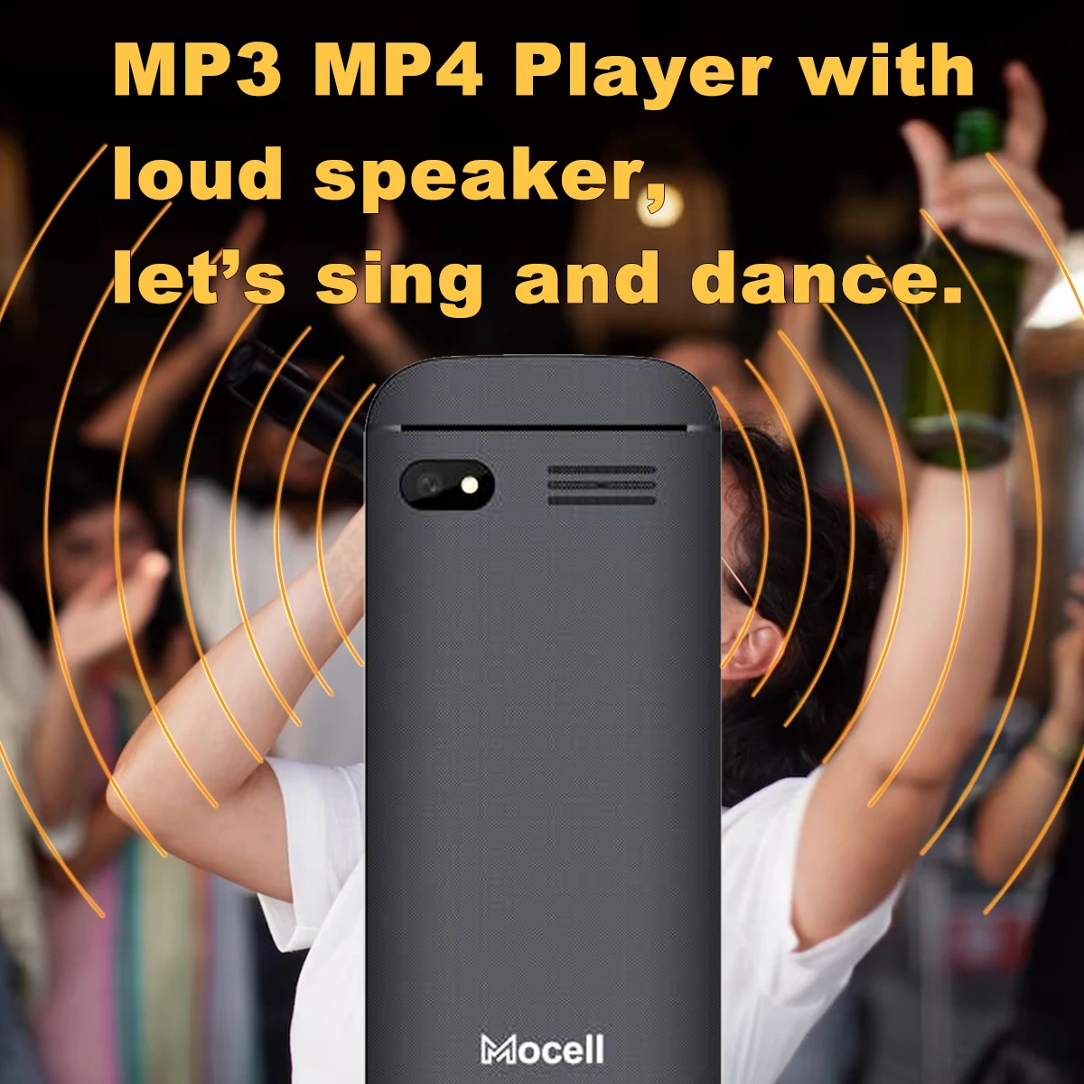Mocell MC1801 Feature Phone 2.4" 1800mAh Battery Dual Sim Dual Standby Loud Speaker MP3 MP4 FM Radio Torch Senior Phone 5