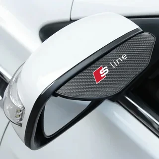 2Pcs Carbon Fiber Car Rearview Mirror Eyebrow Rain Cover for Audi sline TT Q2 Q3 Q5 Q7 Q8 A3 A4 A5 A6 A7 R8 B5 B6 B7 B8 C5 C6 C7