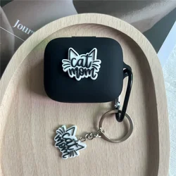 Cartoon Cat Silicone Headphone Case with Keyring for Redmi Buds 6s (2)