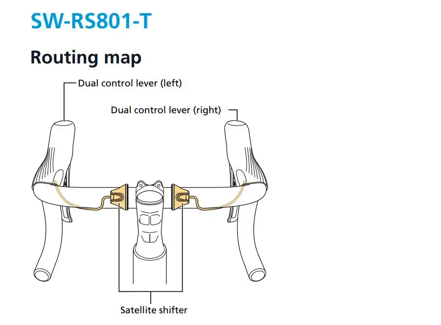 SHIMANO SW-RS801-S/E/T Schaltschalter Satellitenschieberoberteile – Detail 3