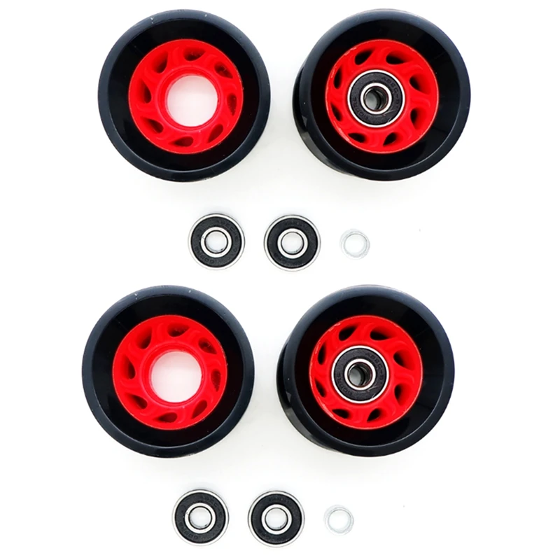4PCS Double-Row Roller Skate Accessories Speed Skating Shoe Wheels 95A Car Line Skates PU |
