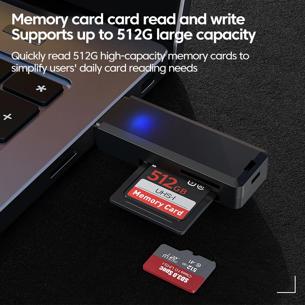 USB 3.0 고속 카드 리더, 마이크로 SD TF 메모리 카드, PC 노트북 액세서리용 고속 카드 리더 어댑터, 2 인 1