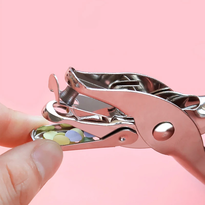 Single Hole Punch 8 Sheet Capacity 6mm Diameter Hole Puncher Hand Paper Scrapbooking Punches Home Office School Supplies