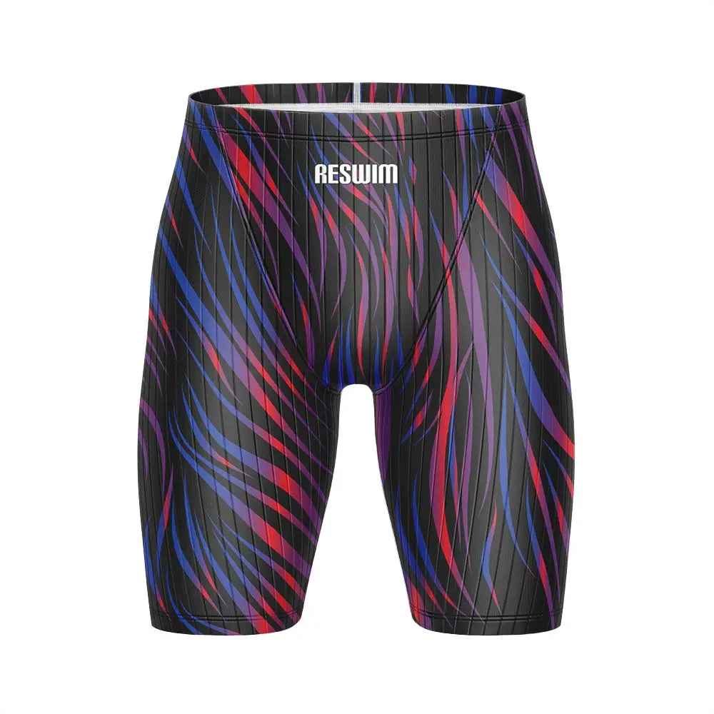 Summer Men's Jammer Swimsuit Training Swim Shorts Beach Trunks Swimming Pants Swimwear Jammers Sports Surf Shorts Tight Trunks
